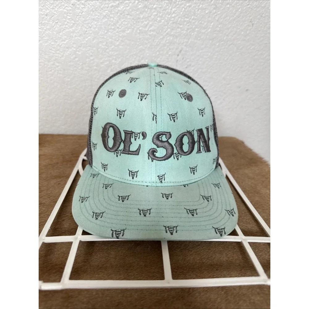 Dale Brisby Ol Son Trucker Hat Rodeo Time Western Cowboy Bull Print Snapback Cap